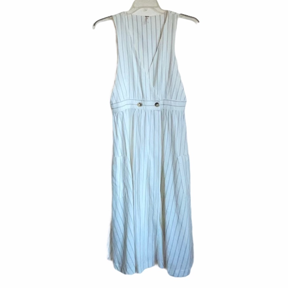 NWT- Free People Diana sleeveless striped midi shift Cotton Dress. Size medium - Picture 5 of 11
